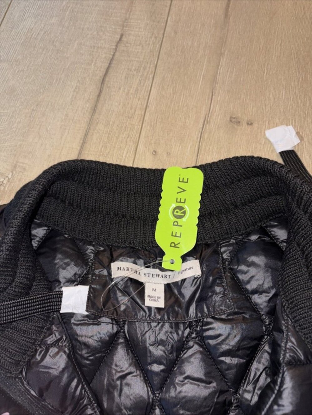 NWT Martha Stewart  Down Puffer Jacket Vest Black Quilted Size Medium NWT - Picture 2 of 4
